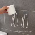 Wall-mounted roll paper holder is free from drilling